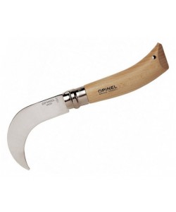 Нож складной Opinel Nature №10, садовый, 10 см, серповидный, нерж. сталь, рукоять бук