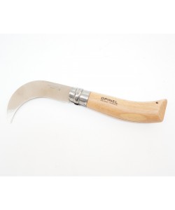 Нож складной Opinel Nature №10, садовый, 10 см, серповидный, нерж. сталь, рукоять бук