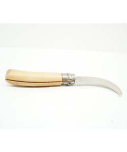 Нож складной Opinel Nature №10, садовый, 10 см, серповидный, нерж. сталь, рукоять бук