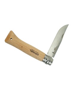 Нож складной Opinel Tradition №08, клинок 8,5 см, нерж. сталь, рукоять бук, темляк