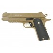 Страйкбольный пистолет Galaxy G.38D (Colt 1911) песочный - фото № 1