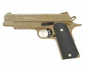 Страйкбольный пистолет Galaxy G.38D (Colt 1911) песочный