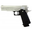 Страйкбольный пистолет Galaxy G.6S (Colt Hi-Capa) серебристый - фото № 9