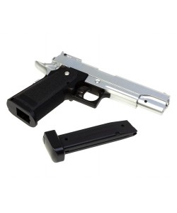 Страйкбольный пистолет Galaxy G.6S (Colt Hi-Capa) серебристый