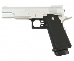 Страйкбольный пистолет Galaxy G.6S (Colt Hi-Capa) серебристый