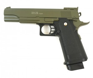 Страйкбольный пистолет Galaxy G.6G (Colt Hi-Capa) зеленый