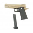 Страйкбольный пистолет Galaxy G.6D (Colt Hi-Capa) песочный - фото № 4