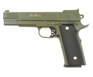 Страйкбольный пистолет Galaxy G.20G (Browning HP) зеленый