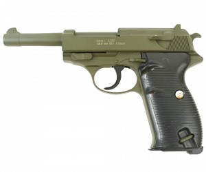 Страйкбольный пистолет Galaxy G.21G (Walther P38) зеленый