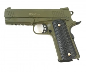 Страйкбольный пистолет Galaxy G.25G (Colt 1911 Rail) зеленый