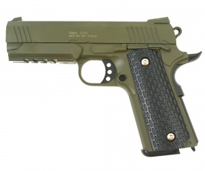 Страйкбольный пистолет Galaxy G.25G (Colt 1911 Rail) зеленый