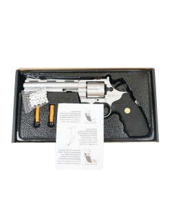 Страйкбольный револьвер Galaxy G.36S (Colt Python) серебристый