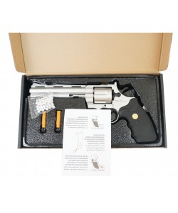 Страйкбольный револьвер Galaxy G.36S (Colt Python) серебристый