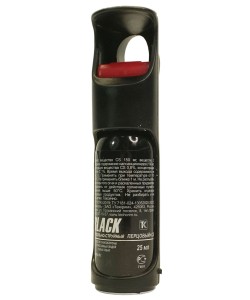 Газовый баллончик Black, 25 мл, в защитном футляре (черный)