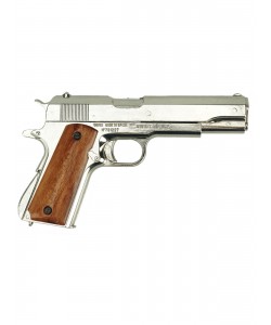 Макет пистолет Colt M1911A1 .45, хром, лакиров. дерево (США, 1911 г.) DE-6316