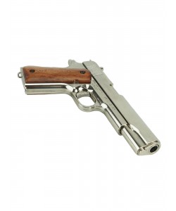 Макет пистолет Colt M1911A1 .45, хром, лакиров. дерево (США, 1911 г.) DE-6316