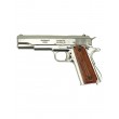 Макет пистолет Colt M1911A1 .45, хром, лакиров. дерево (США, 1911 г.) DE-6316 - фото № 1