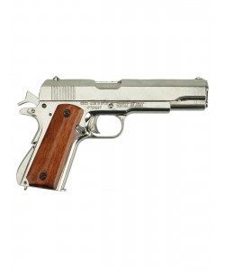 Макет пистолет Colt M1911A1 .45, хром, лакиров. дерево (США, 1911 г.) DE-6312
