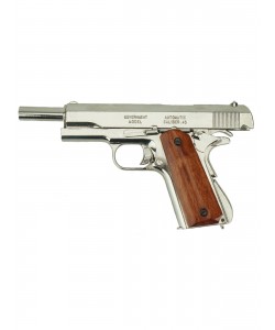 Макет пистолет Colt M1911A1 .45, хром, лакиров. дерево (США, 1911 г.) DE-6312