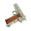 Макет пистолет Colt M1911A1 .45, хром, лакиров. дерево (США, 1911 г.) DE-6312 - фото № 5