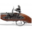 Макет пистолет кремневый, никель (XVIII век) DE-1102-G - фото № 5