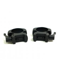 Кольца 25,4 мм Veber 2521 МS (средние, стальные) на Weaver, быстросъемные