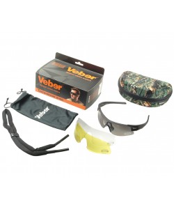 Очки стрелковые Veber Tactic Force L3P3, 3 сменные линзы