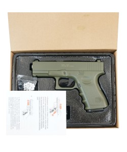 Страйкбольный пистолет Galaxy G.15G (Glock 23) зеленый