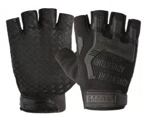 Перчатки тактические Outdoor Gloves Adventure укороченные (черные)