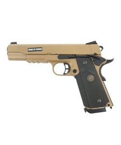 Страйкбольный пистолет KJW KP-07 Colt M1911 M.E.U. Gas GBB Tan