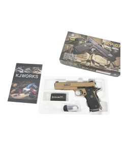Страйкбольный пистолет KJW KP-07 Colt M1911 M.E.U. Gas GBB Tan