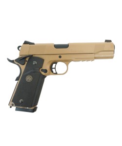 Страйкбольный пистолет KJW KP-07 Colt M1911 M.E.U. Gas GBB Tan