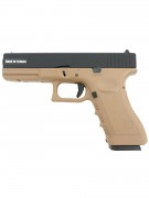 Страйкбольный пистолет KJW KP-17 Glock G17 Gas Tan, металл. затвор