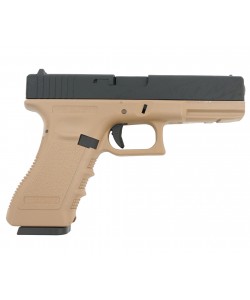 Страйкбольный пистолет KJW KP-17 Glock G17 CO₂ Tan, металл. затвор