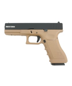Страйкбольный пистолет KJW KP-17 Glock G17 CO₂ Tan, металл. затвор