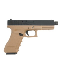Страйкбольный пистолет KJW KP-17 Glock G17 TBC CO₂ Tan, удлин. ствол