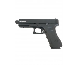 Страйкбольный пистолет KJW KP-17 Glock G17 TBC CO₂ Black, удлин. ствол
