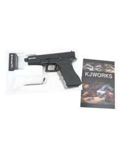 Страйкбольный пистолет KJW KP-17 Glock G17 TBC CO₂ Black, удлин. ствол