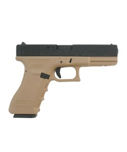 Страйкбольный пистолет KJW KP-18 Glock G18 Gas Tan, металл. затвор