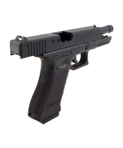 Страйкбольный пистолет KJW KP-18 Glock G18 TBC CO₂ Black, удлин. ствол