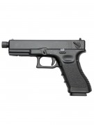 Страйкбольный пистолет KJW KP-18 Glock G18 TBC CO₂ Black, удлин. ствол