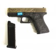 Страйкбольный пистолет WE Glock-19 Gen.3 Bronze, с гравировкой (WE-G003BOX-FP) - фото № 4