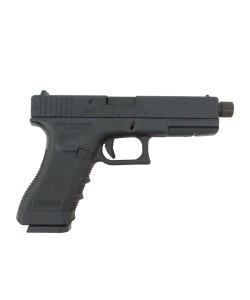 Страйкбольный пистолет KJW KP-17 Glock G17 TBC Gas Black, удлин. ствол