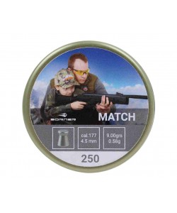 Пули для пневматики Borner Match 4,5 мм, 0,58 г (250 штук)