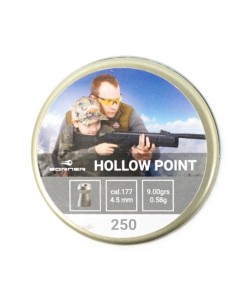 Пули для пневматики Borner Hollow Point 4,5 мм, 0,58 г (250 штук)