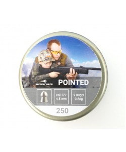 Пули для пневматики Borner Pointed 4,5 мм, 0,58 г (250 штук)