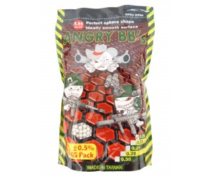 Шары для страйкбола Angry BB's 0,20 г, 5000 штук (1 кг, белые)