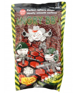 Шары для страйкбола Angry BB's 0,30 г, 3300 штук (1 кг, белые)