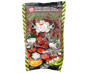 Шары для страйкбола Angry BB's 0,30 г, 3300 штук (1 кг, белые)