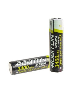 Аккумулятор Robiton 3400 mAh Li-ion 18650 с защитой